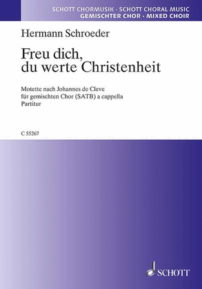 Book cover for Freu Dich, Du Werte Christenheit: Motette Nach Johannes De Cleve Satb, German