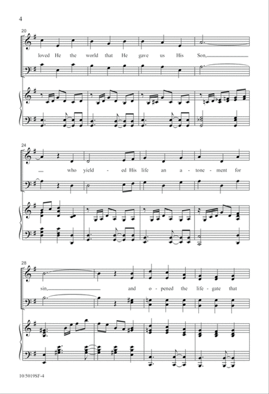 Great Things He Has Done 4-Part scores gallery preview page 4