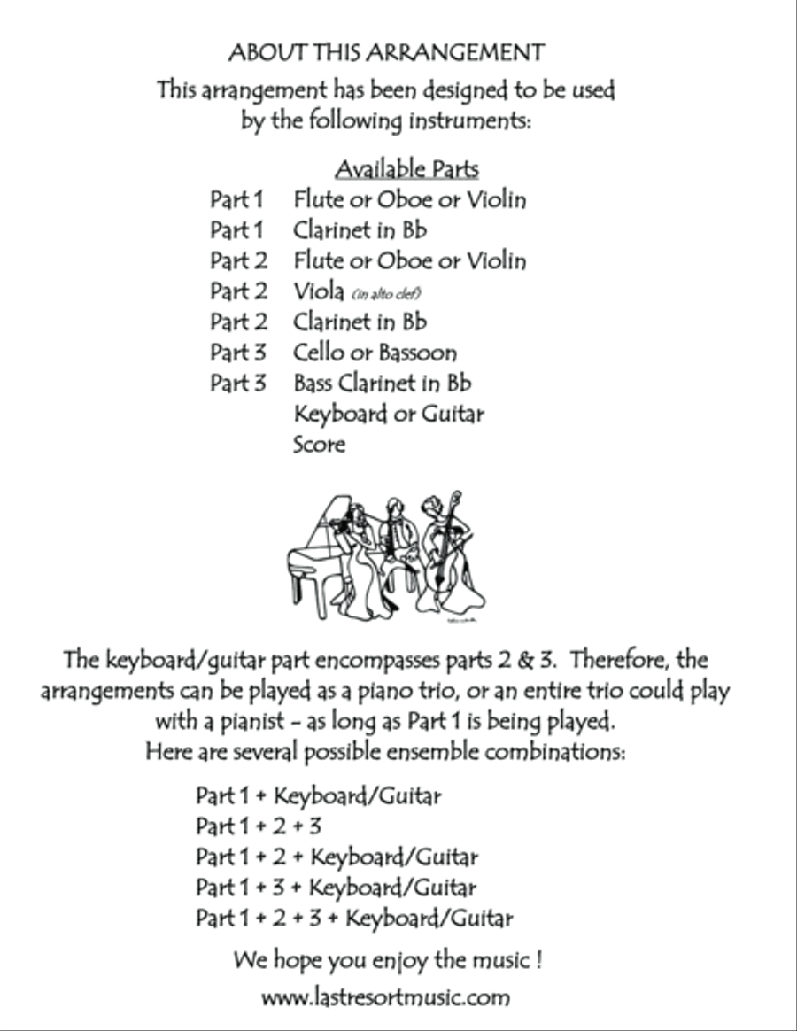 In the Garden for String Trio (or Wind Trio or Mixed Trio or Piano Trio) Music for Three Large Ensemble scores gallery preview page 2