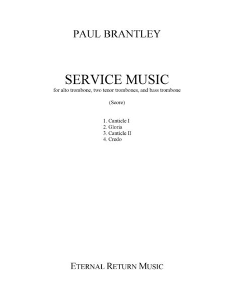 Service Music (score and parts) Trombone Quartet scores gallery preview page 1