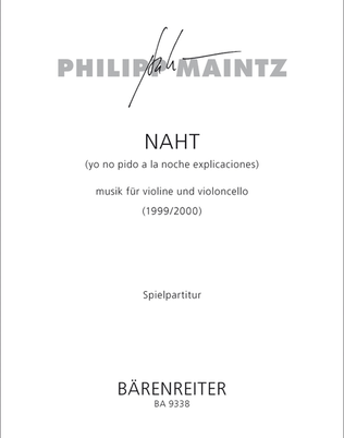 Book cover for NAHT (yo, No. pido a la noche explicaciones). musik fur violine und violoncello