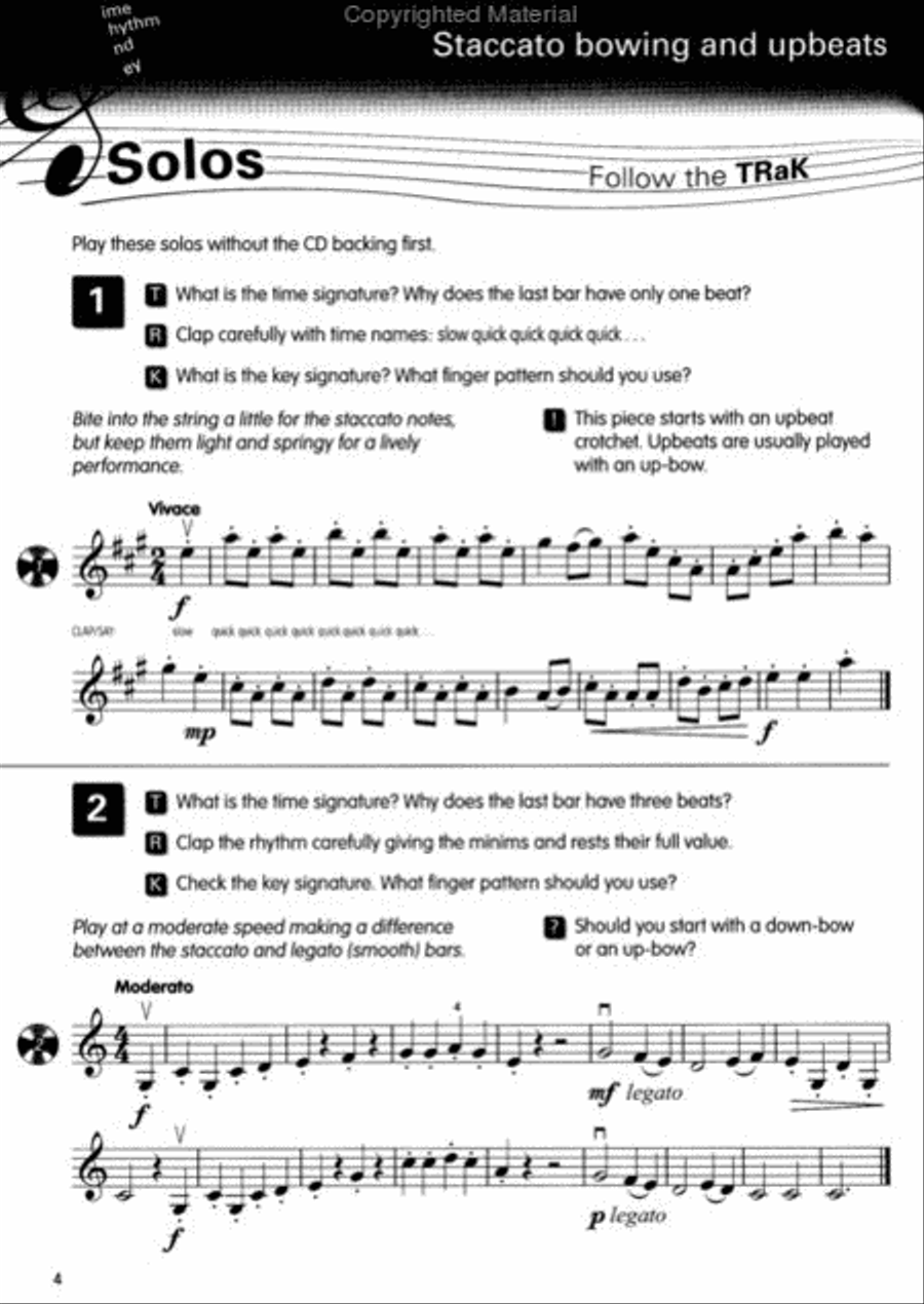 Right@Sight for Violin, Grade 2 [incl. CD] Violin scores gallery preview page 2