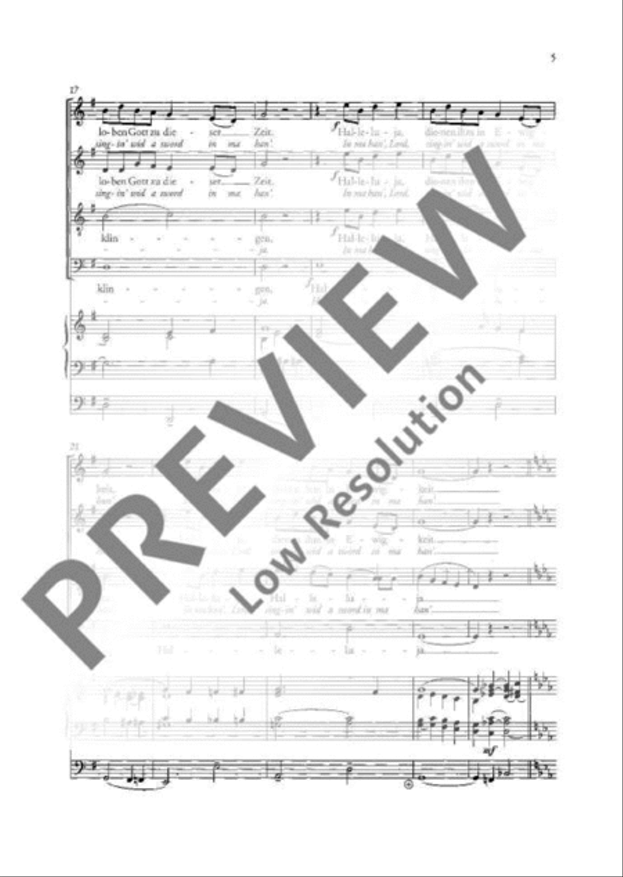 Singin’ wid a sword in ma han’, Lord 4-Part scores gallery preview page 5
