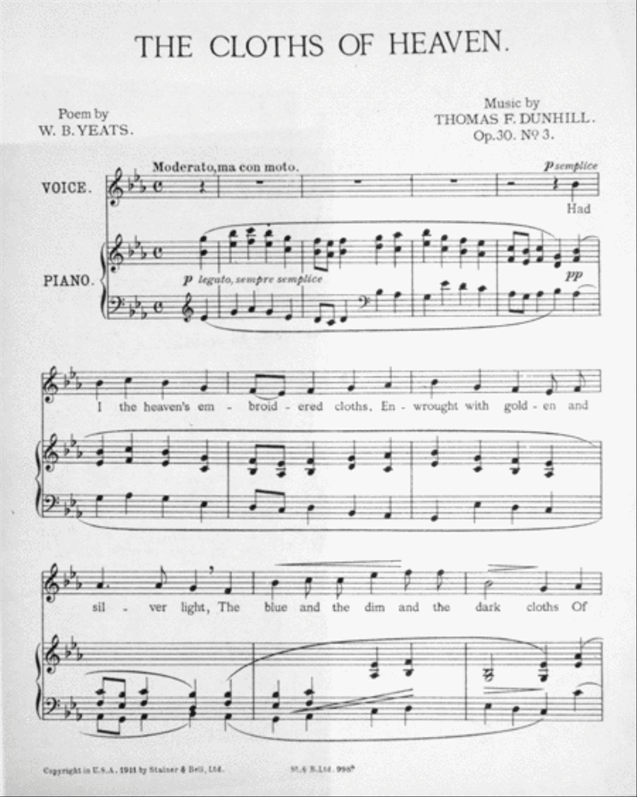 The Cloths of Heaven (from Song Cycle 