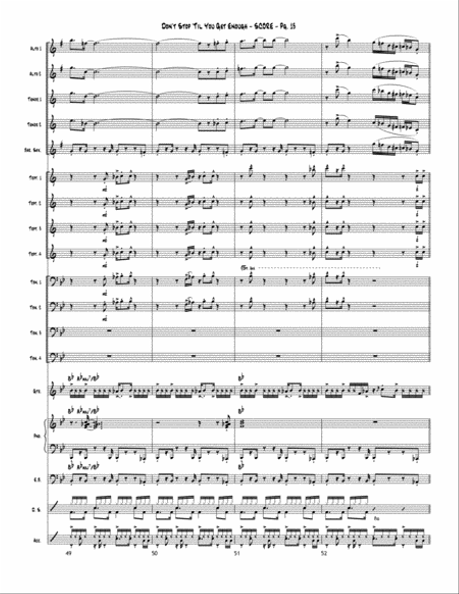 Don't Stop 'Till You Get Enough Jazz Ensemble scores gallery preview page 14
