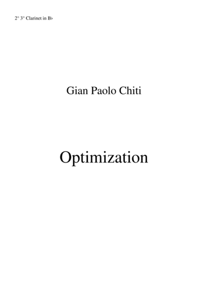 Gian Paolo Chiti: Optimisation for intermediate concert band- 2nd and 3rd Bb clarinet part