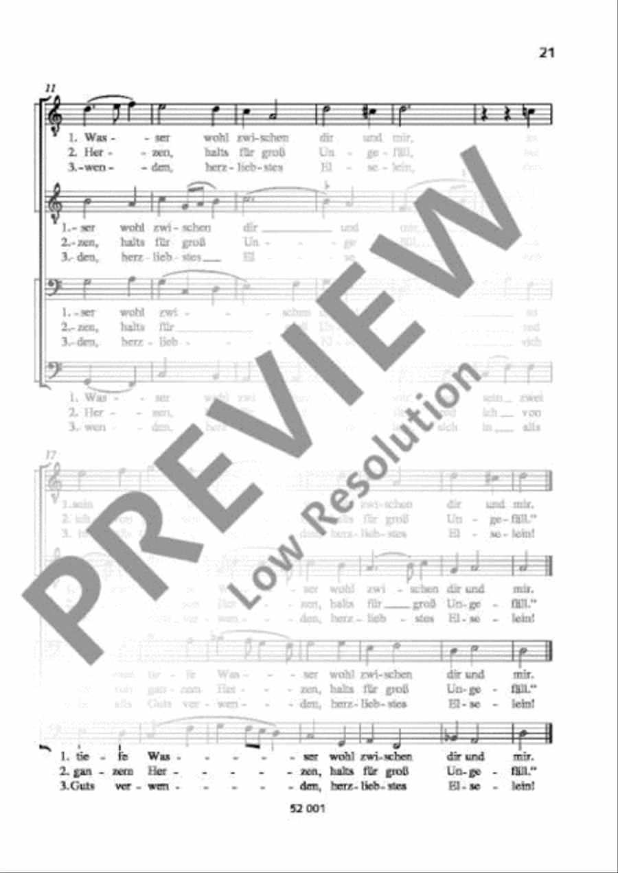 Ach Elslein, liebes Elselein TTBB scores gallery preview page 3
