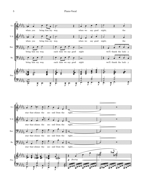 The Second Star To The Right by Sammy Fain TTBB - Digital Sheet Music