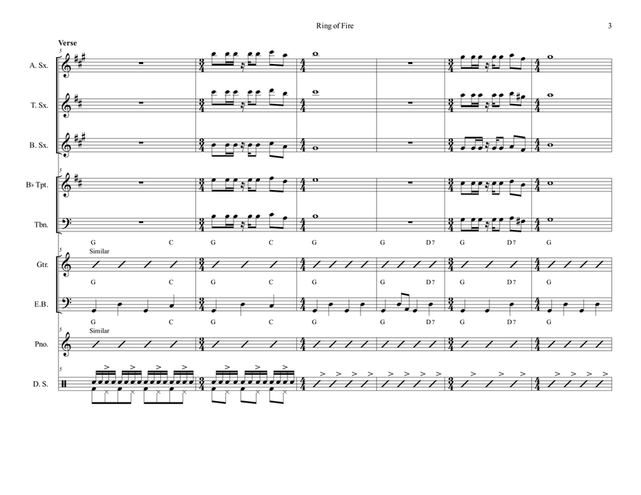 Ring Of Fire Jazz Ensemble scores gallery preview page 3