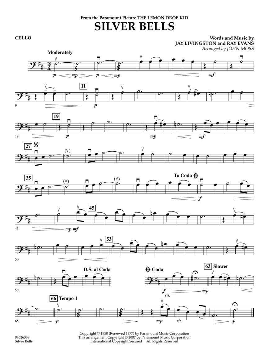 Silver Bells - Cello Orchestra scores gallery preview page 1