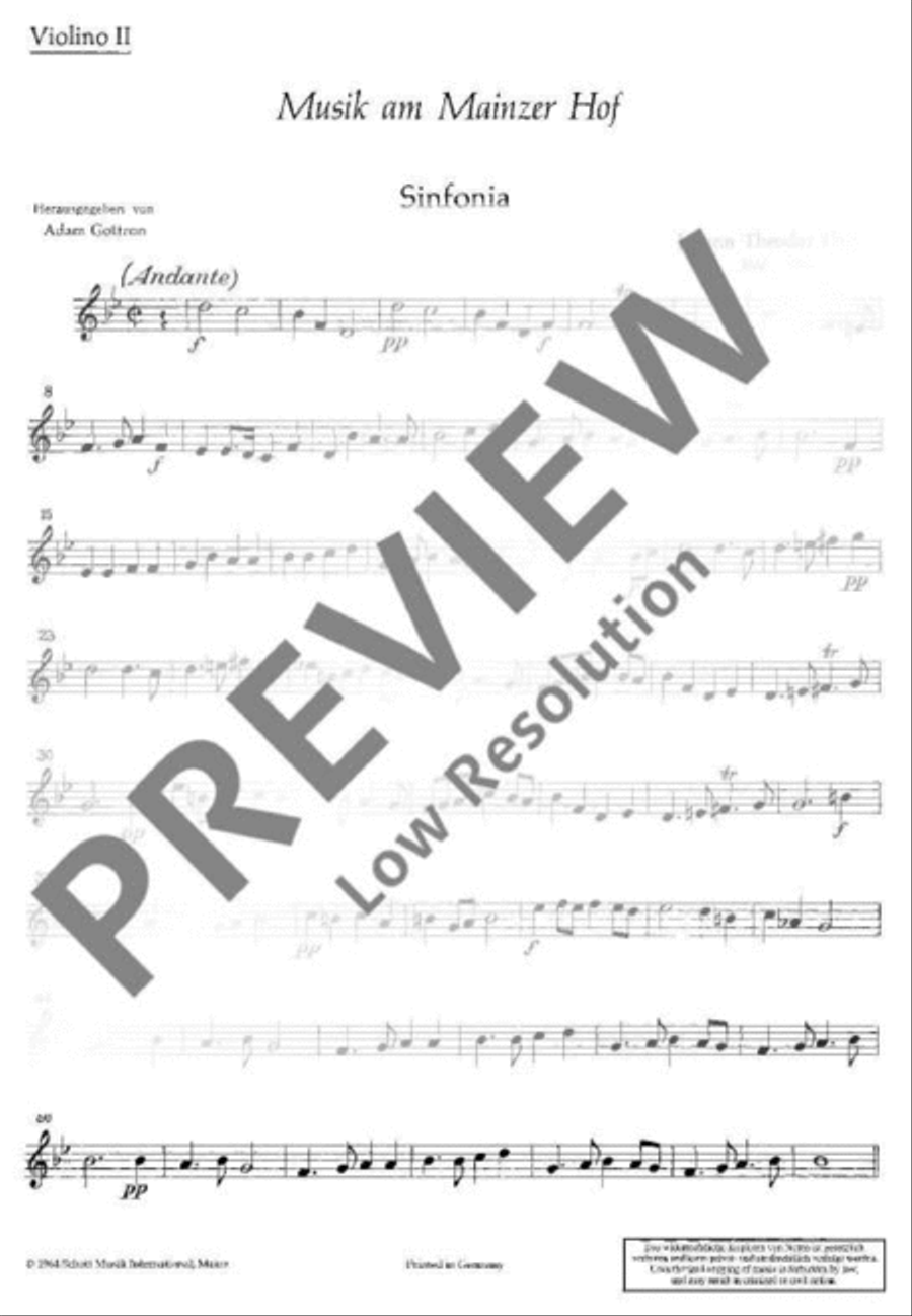 Musik am Mainzer Hof Violin scores gallery preview page 2