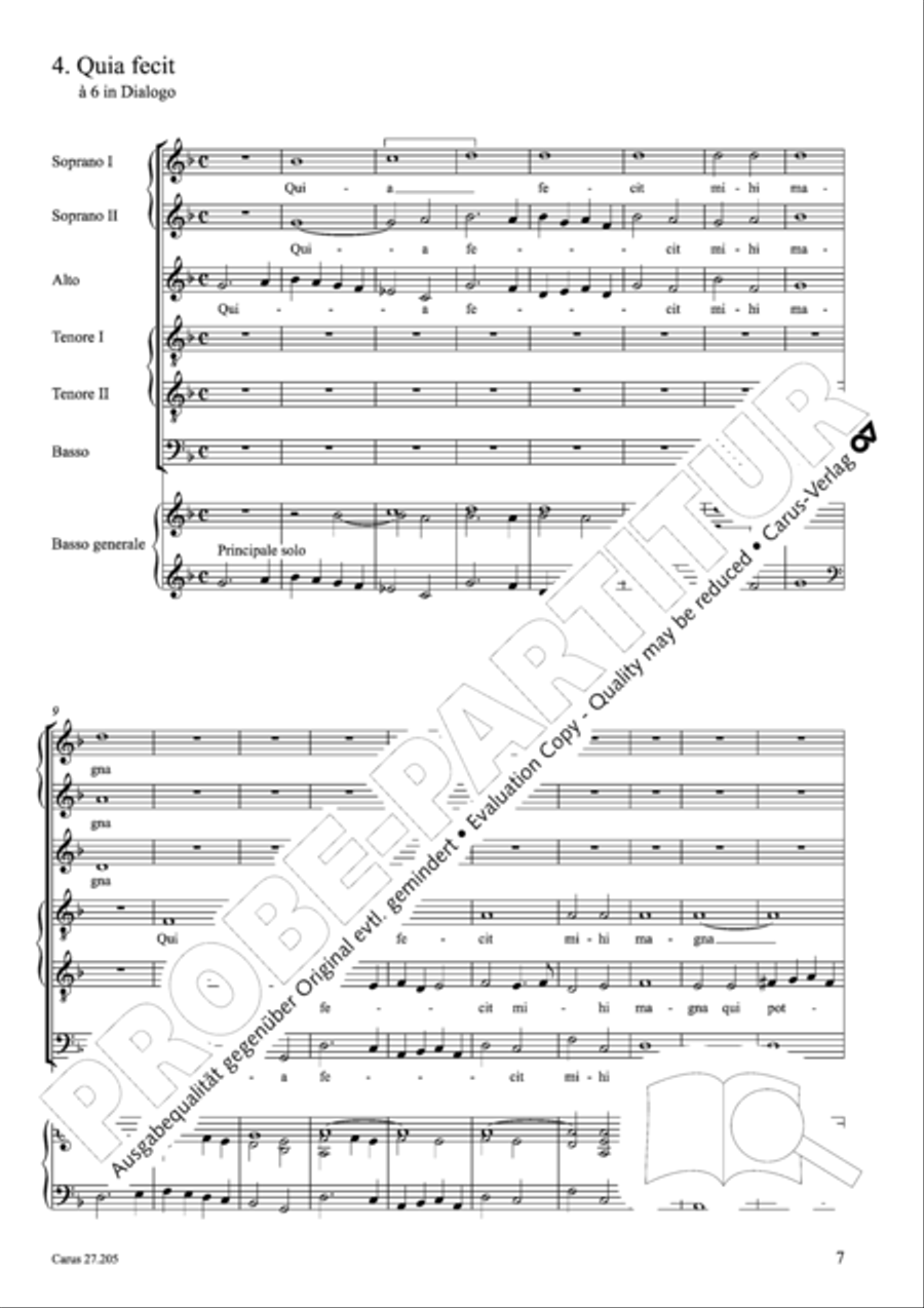Magnificat a 6 (Magnificat a sei voci) Choir scores gallery preview page 16