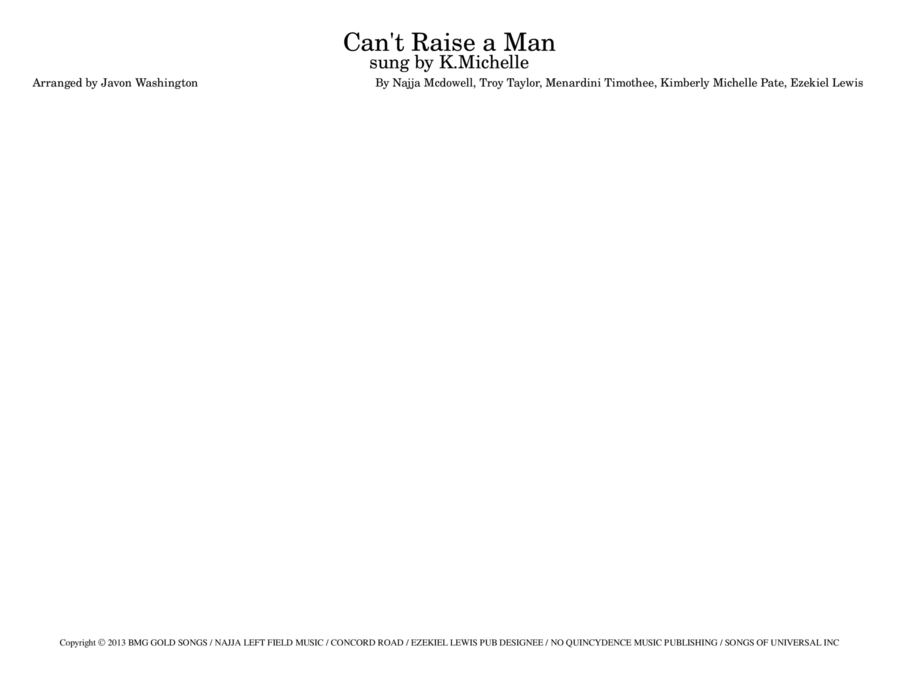 Can't Raise A Man Marching Band scores gallery preview page 1