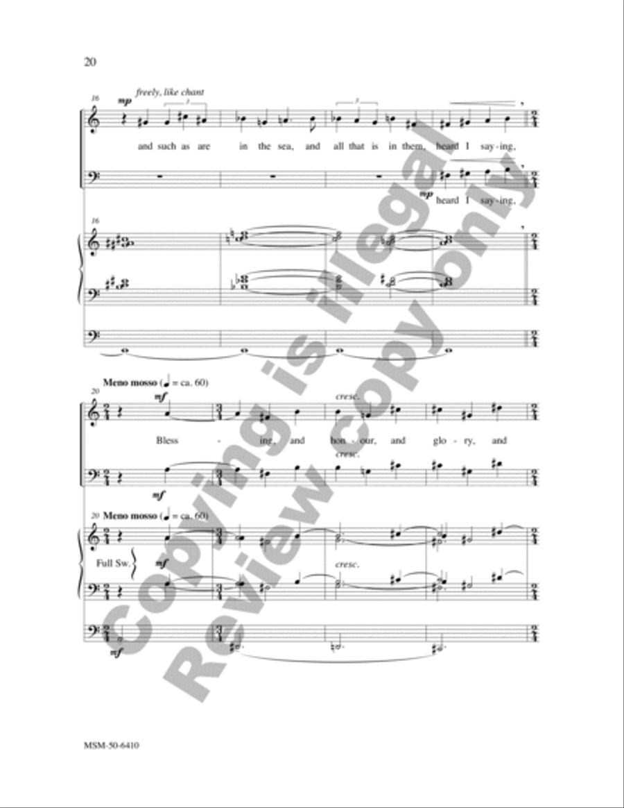 Two Psalms and a Canticle 4-Part scores gallery preview page 19