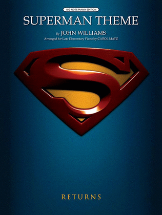 Book cover for Superman Theme (Big Note Piano Edition)