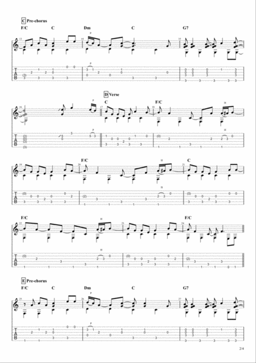 Imagine Guitar Tablature scores gallery preview page 3