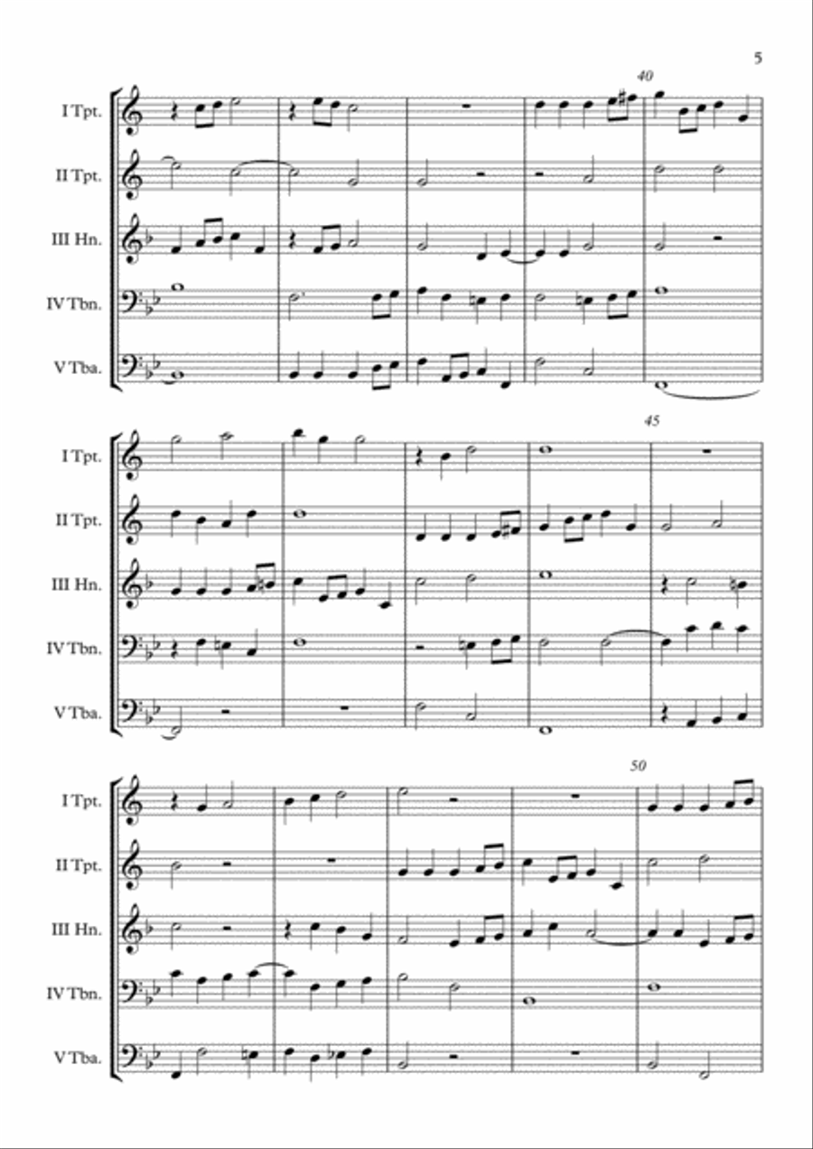 Canzon super Cantionem Gallicam (Samuel Scheidt) Brass Quintet arr. Adrian Wagner image number null