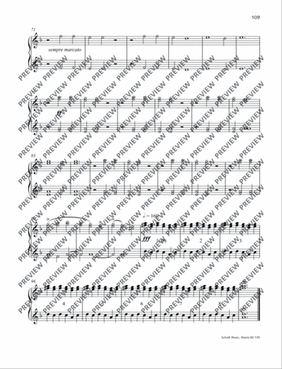 O Fortuna Piano Duet scores gallery preview page 7