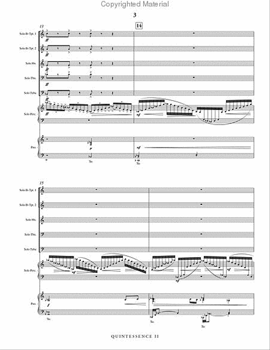 Quintessence II (piano reduction) Horn scores gallery preview page 4