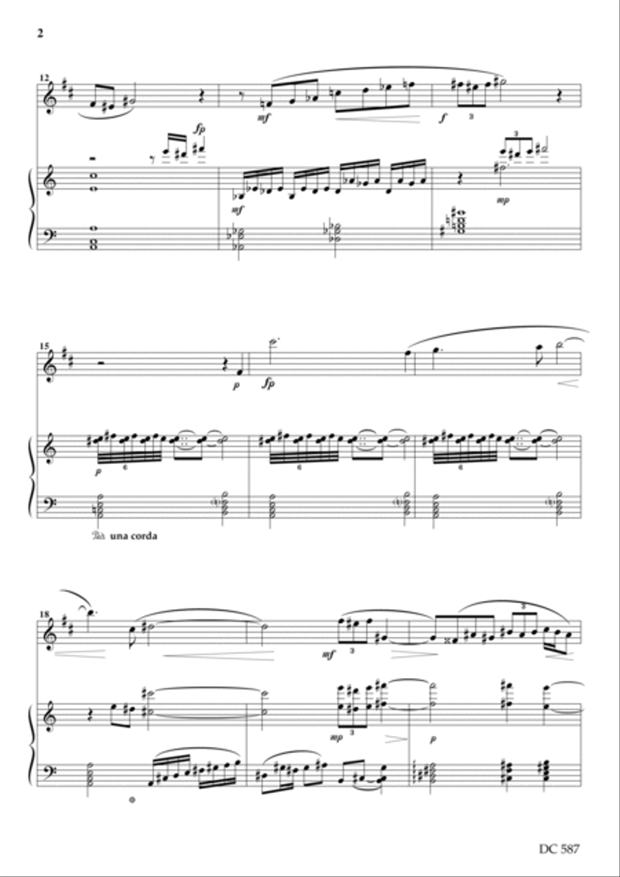 Three Moods - for clarinet (or saxophone) and piano Woodwind Duet scores gallery preview page 2
