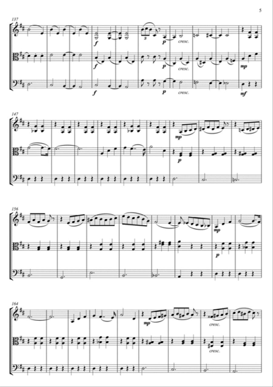 Waltz of the Flowers String Trio scores gallery preview page 6