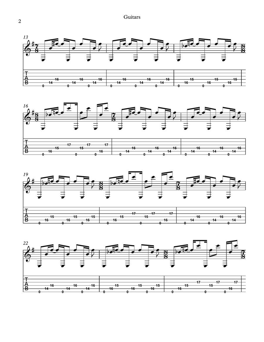 Reflections [Guitar + Tab] Guitar Tablature scores gallery preview page 6