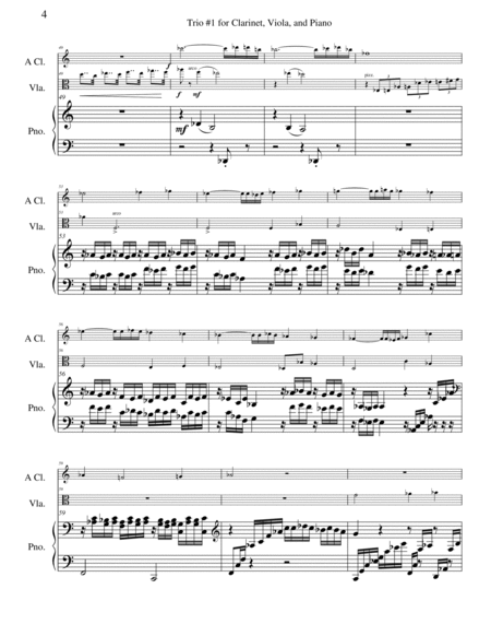 Trio #1 for Clarinet, Viola, and Piano