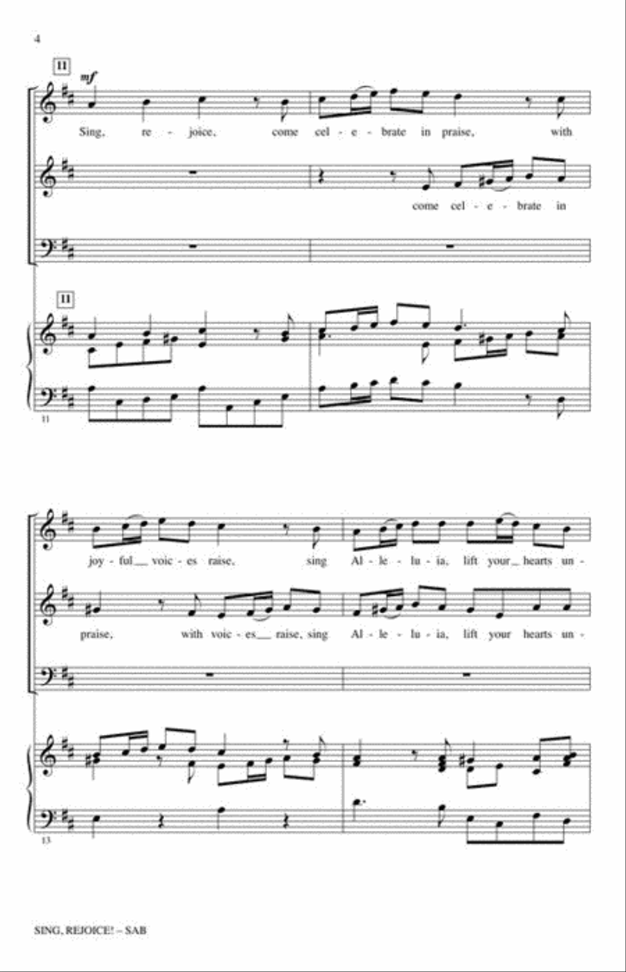 Sing, Rejoice! 3-Part scores gallery preview page 5