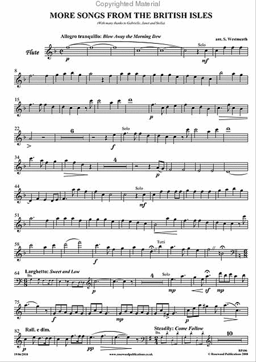More Songs from the British Isles Bassoon scores gallery preview page 3
