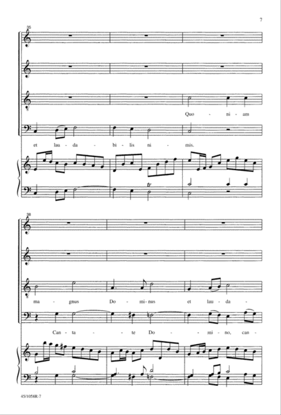 Cantate Domino 4-Part scores gallery preview page 9
