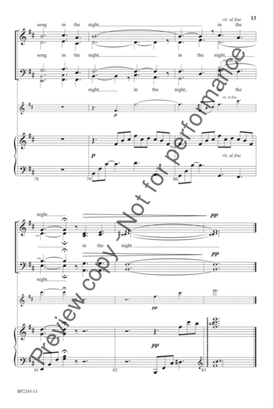 My Song In The Night 4-Part scores gallery preview page 13