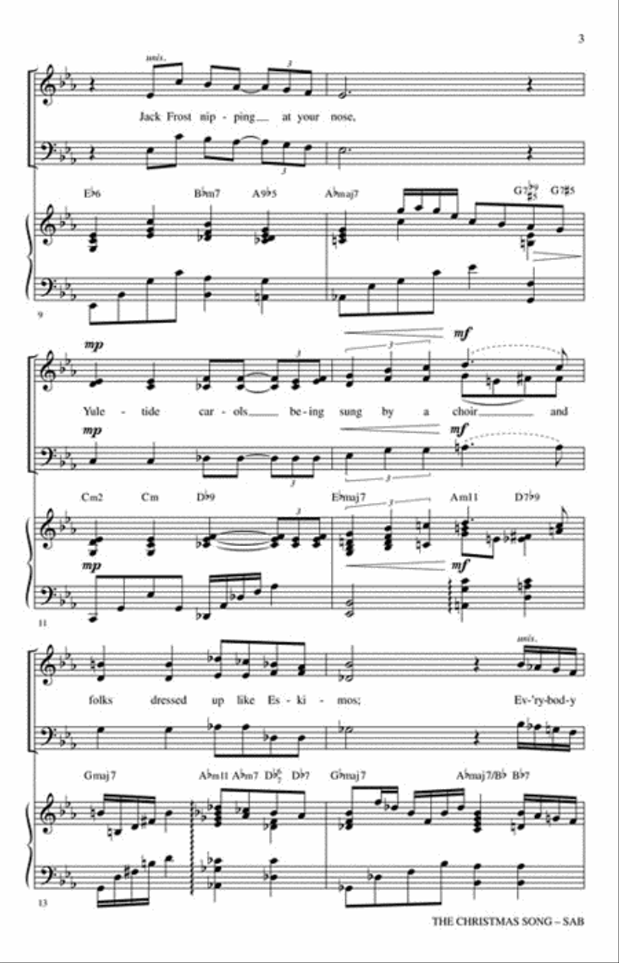 The Christmas Song The Christmas Song 3-Part scores gallery preview page 3