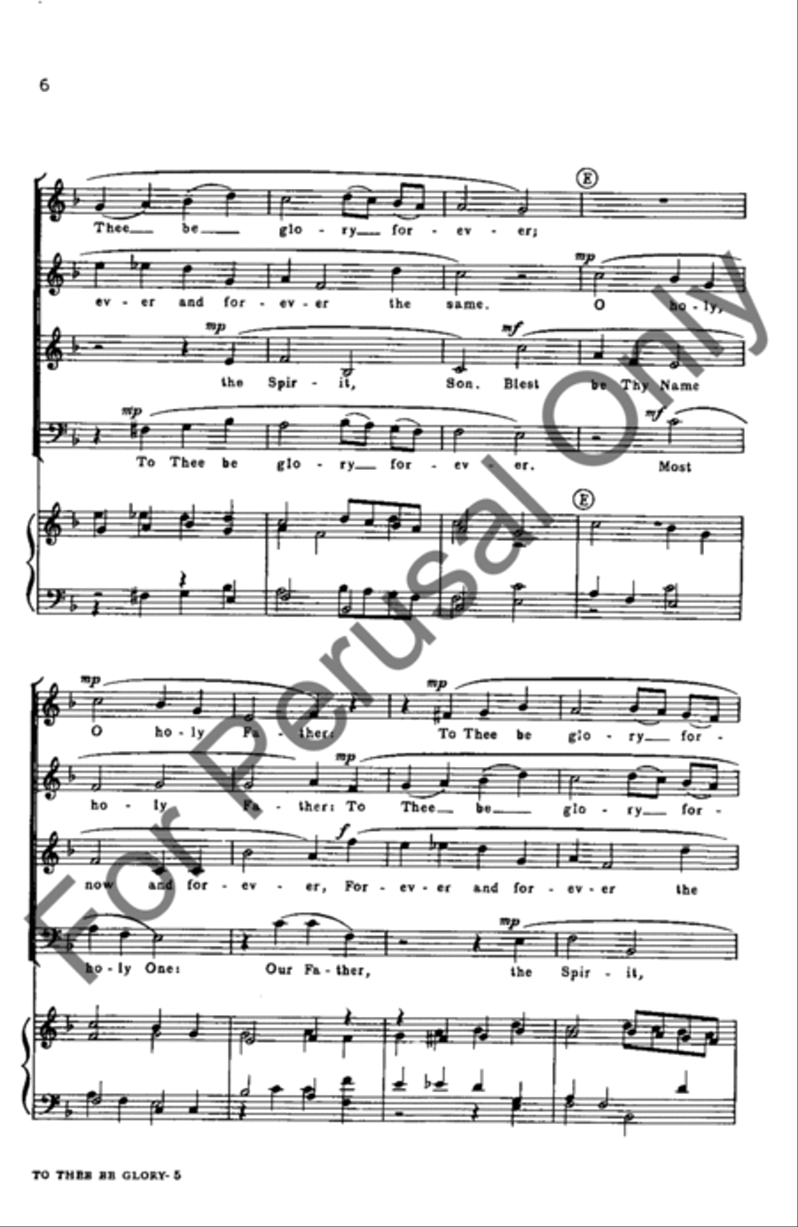 To Thee Be Glory To Thee Be Glory 4-Part scores gallery preview page 5