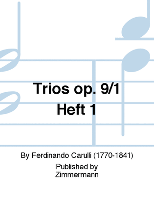 Book cover for Trios Op. 9/1 Heft 1