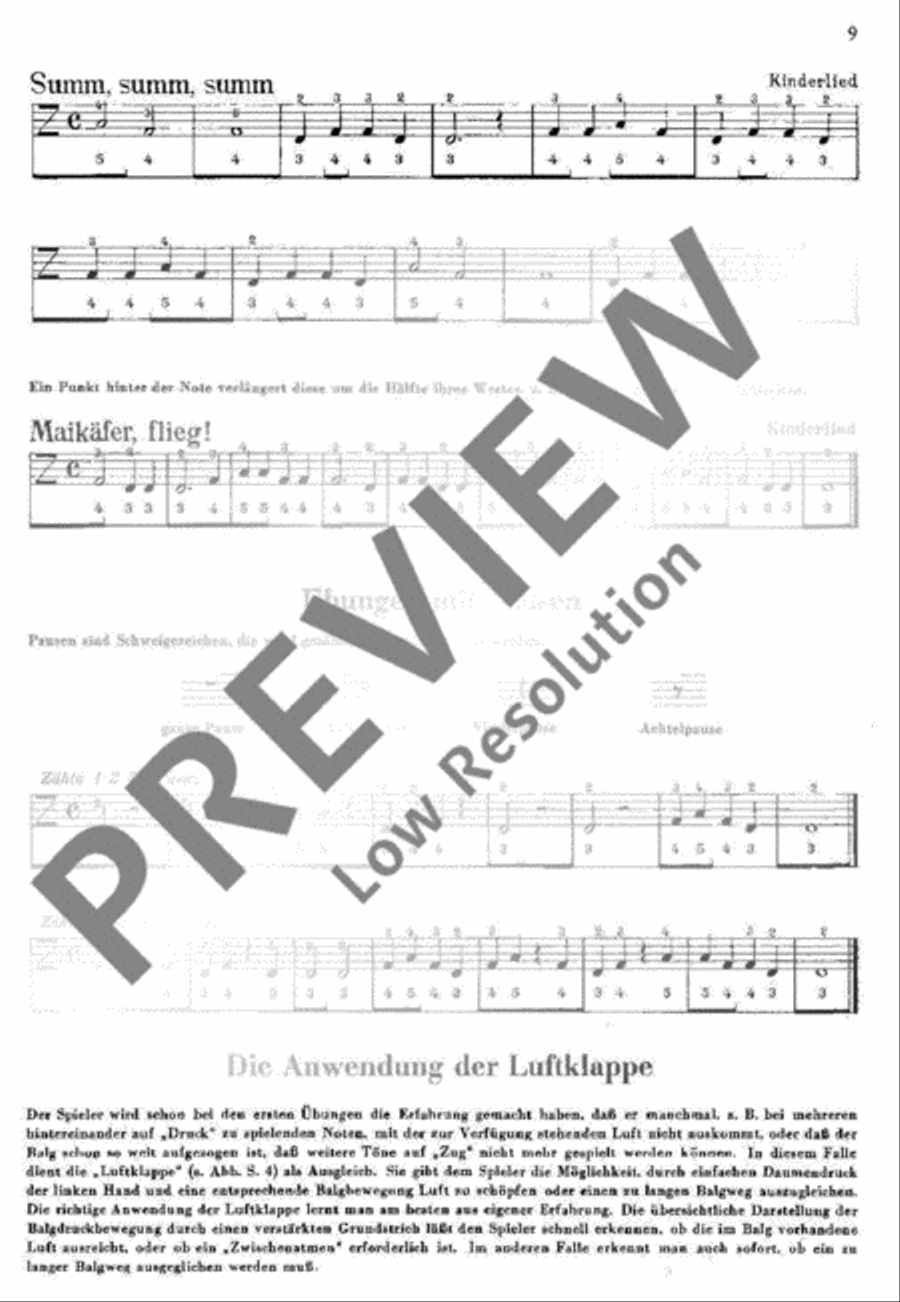 Neue Schule für die zweireihige Handharmonika Accordion scores gallery preview page 10