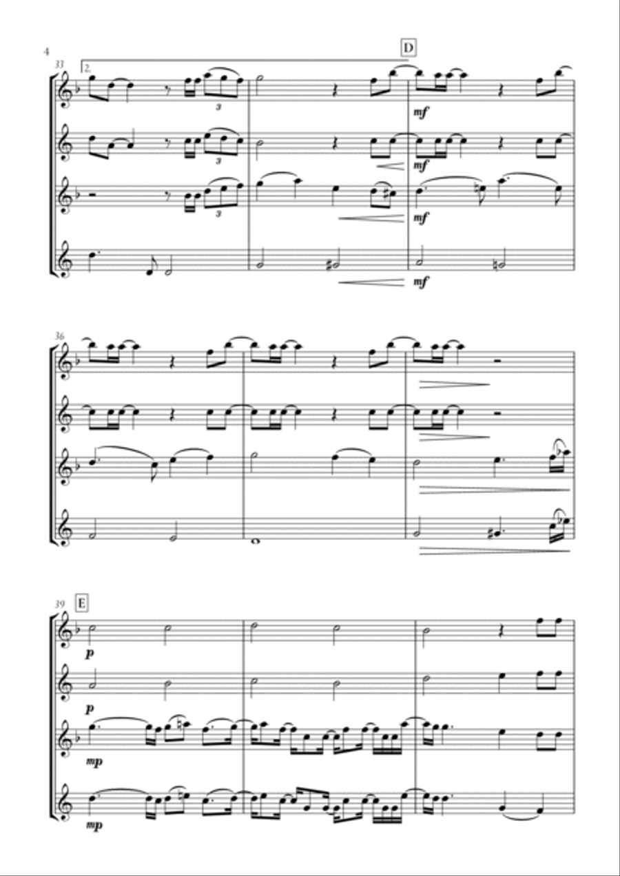 When We Were Young Woodwind Quartet scores gallery preview page 4
