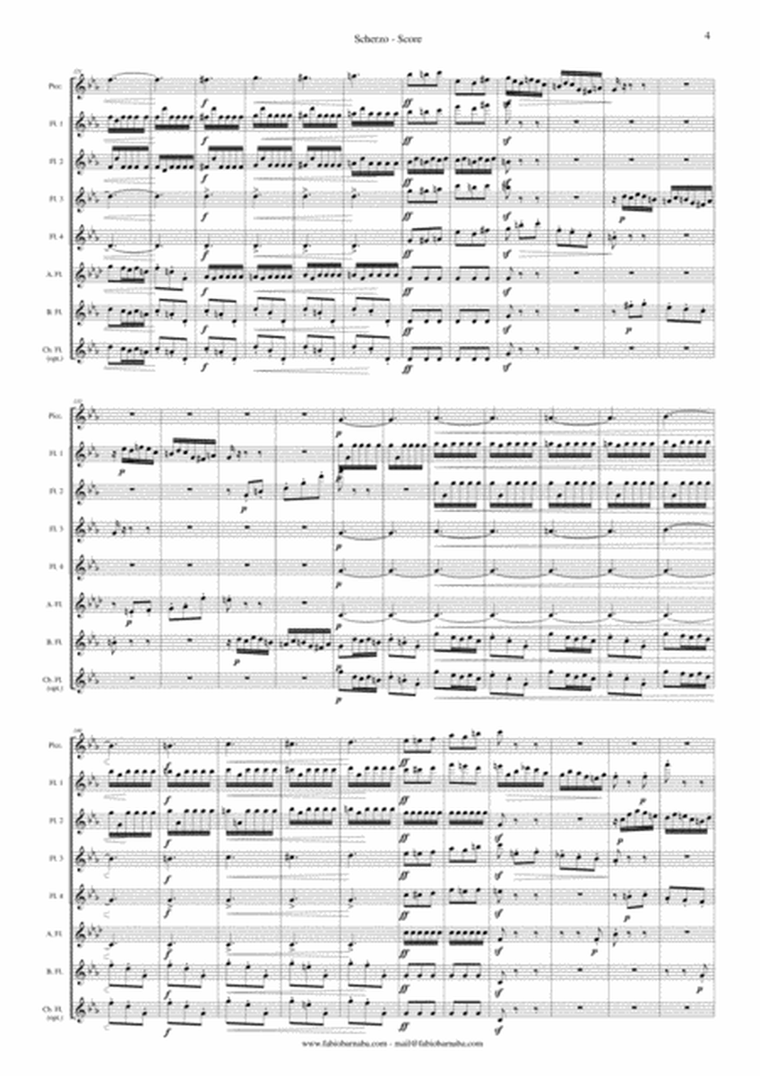 Scherzo from Mendelssohn's "A Midsummer Night's Dream" - for Flute Choir image number null