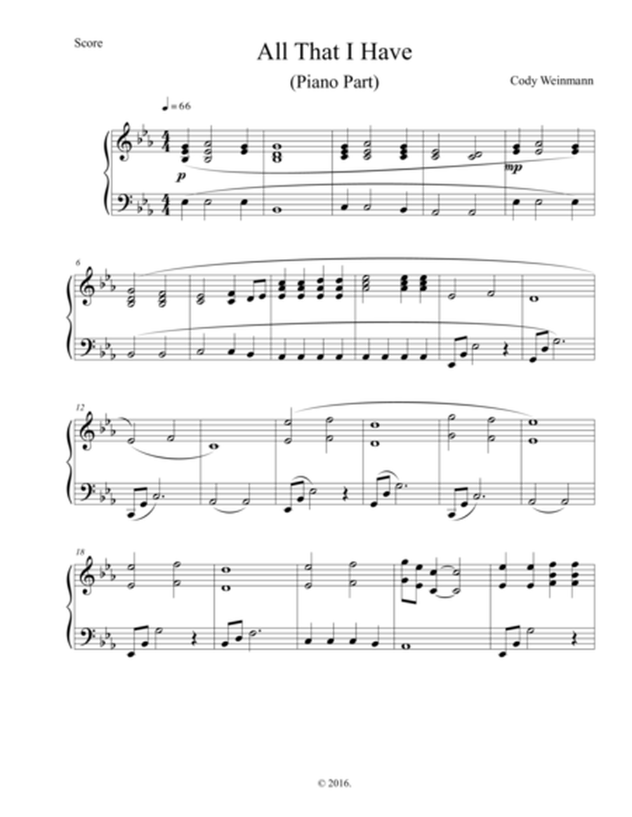 All I Have-- Piano Part image number null