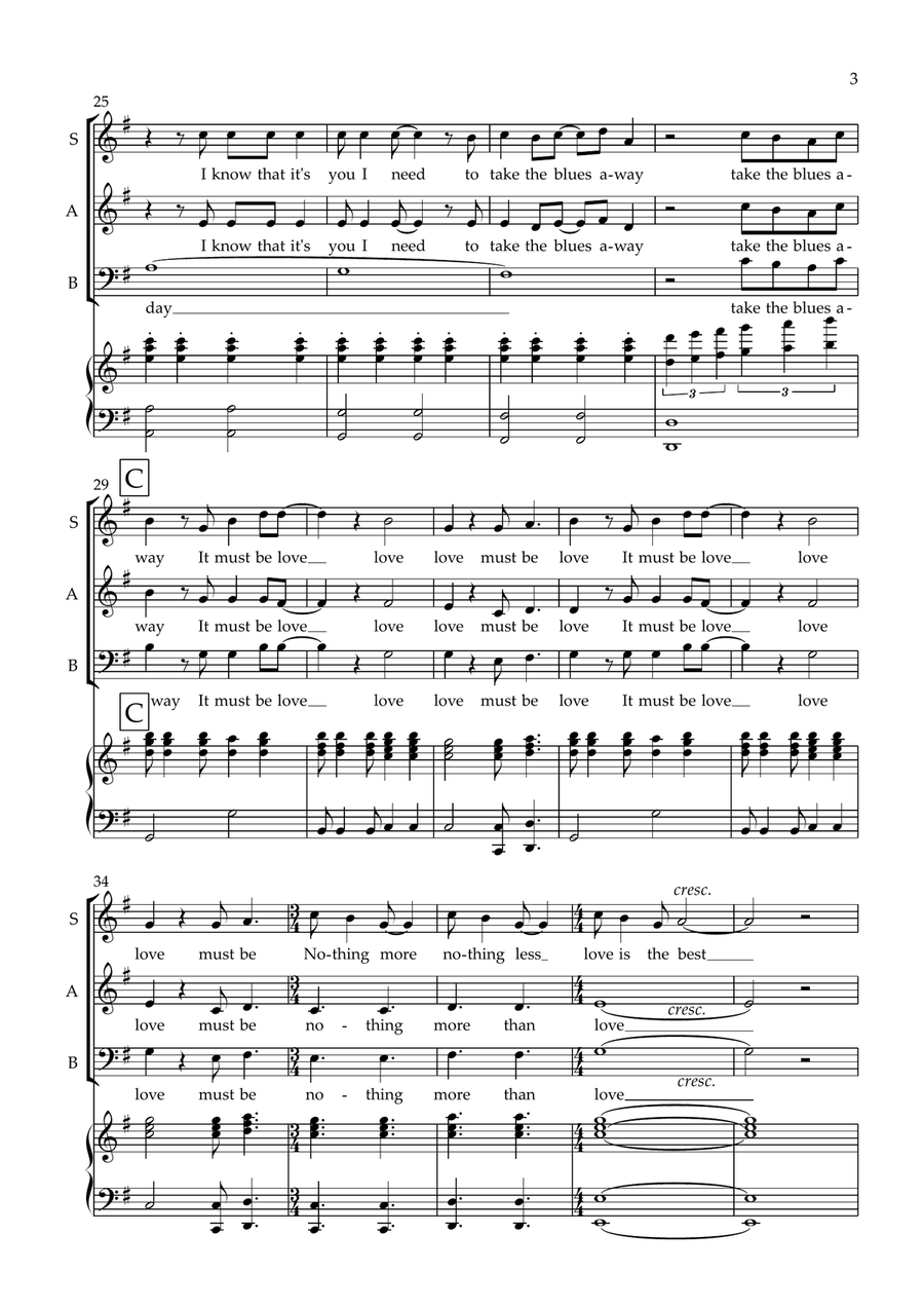 It Must Be Love 3-Part scores gallery preview page 4