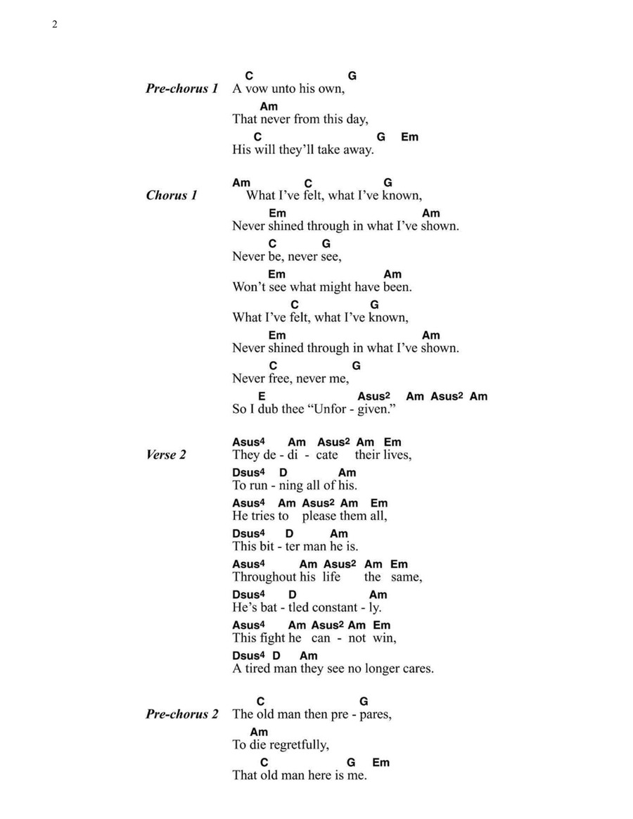The Unforgiven Electric Guitar scores gallery preview page 2