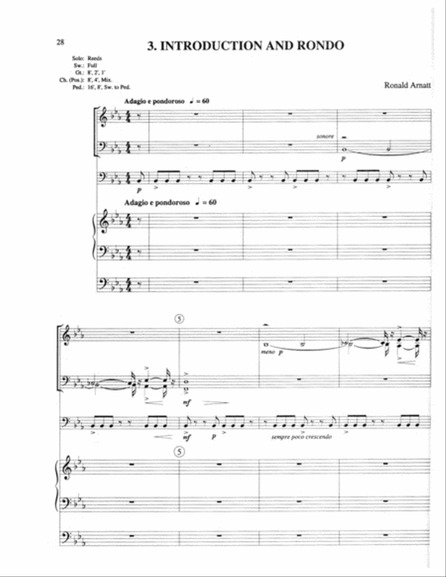 Suite for Organ, Brass and Timpani Trombone scores gallery preview page 6