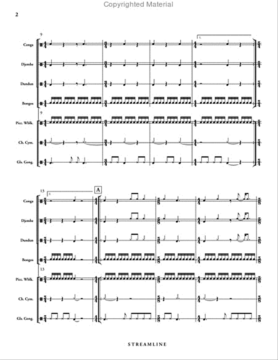 Streamline (score & parts) Percussion Ensemble scores gallery preview page 3