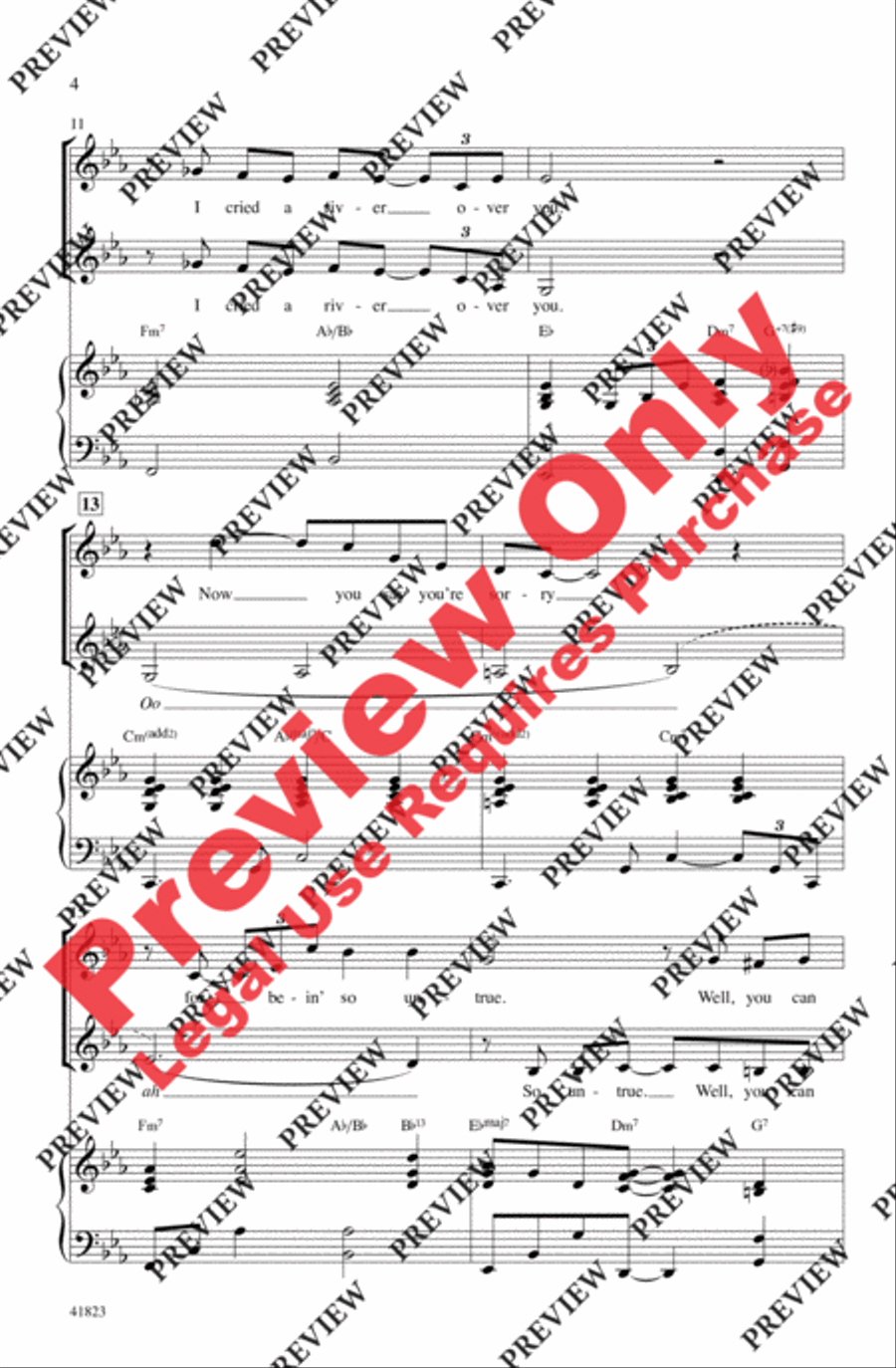 Cry Me a River Women's Choir scores gallery preview page 4