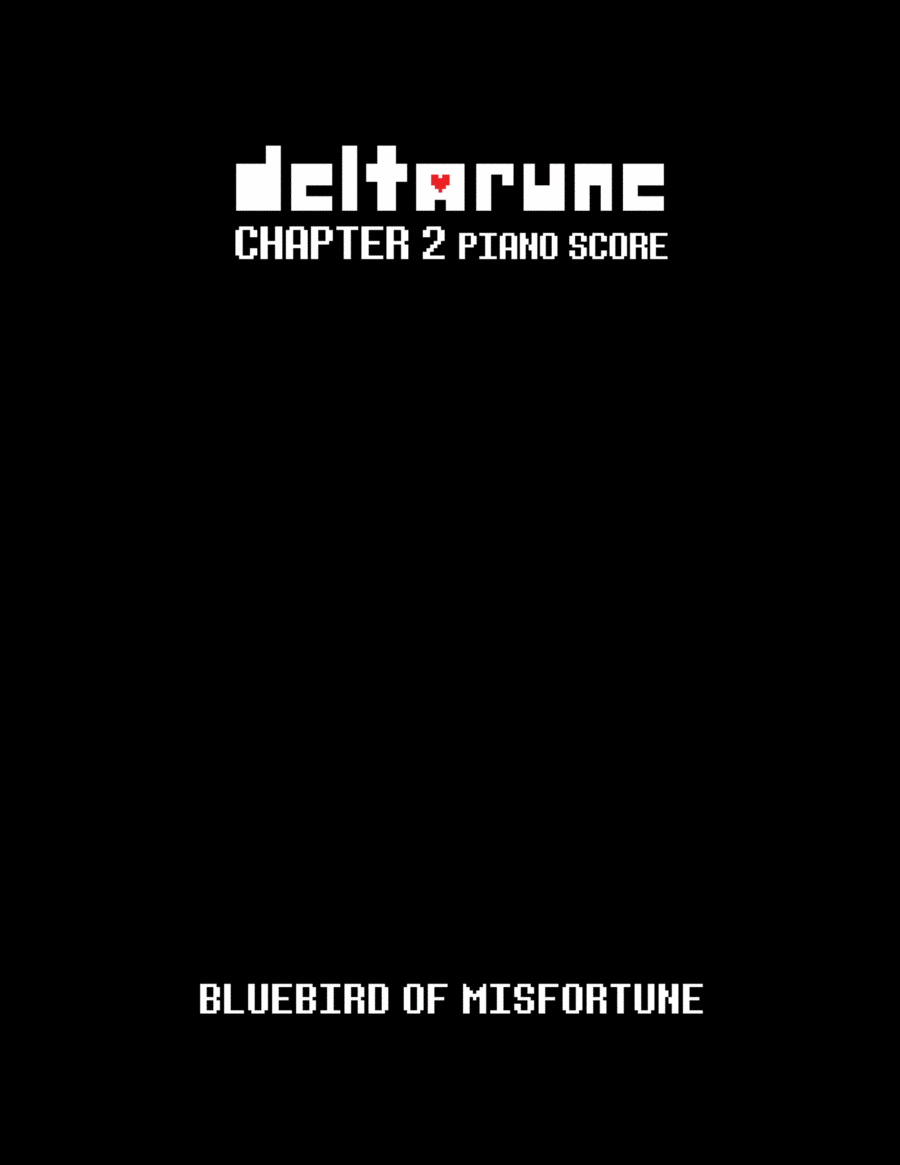Bluebird of Misfortune (DELTARUNE Chapter 2 - Piano Sheet Music) Easy Piano scores gallery preview page 1