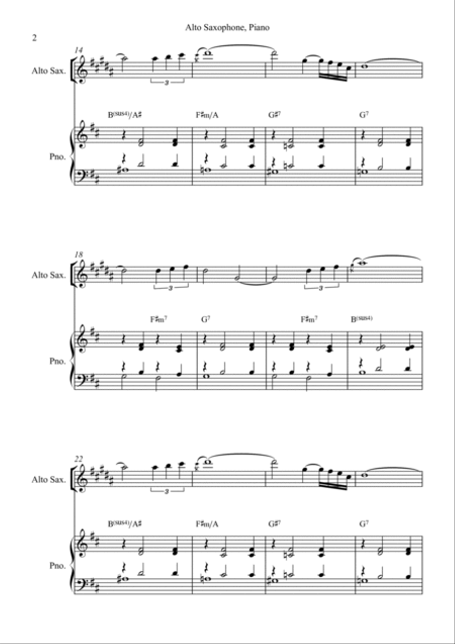 Congratulations Alto Saxophone scores gallery preview page 2