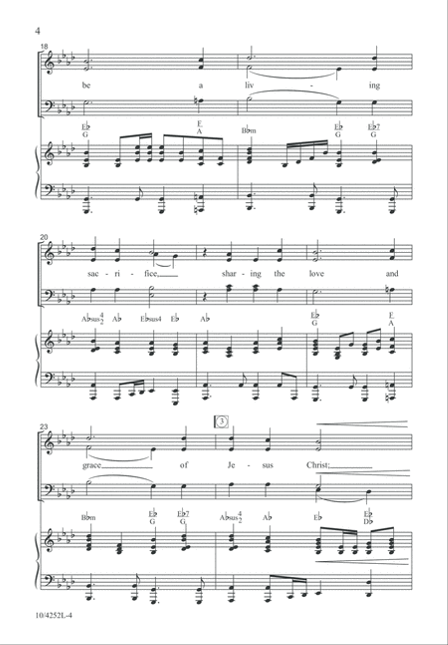 A Living Sacrifice A Living Sacrifice 4-Part scores gallery preview page 4