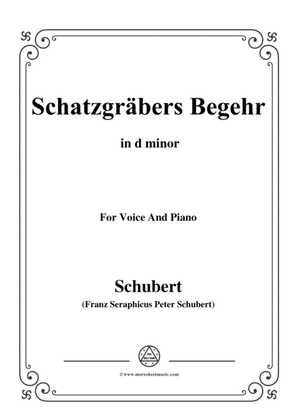 Schubert-Schatzgräbers Begehr,Op.23 No.4,in d minor,for Voice&Piano