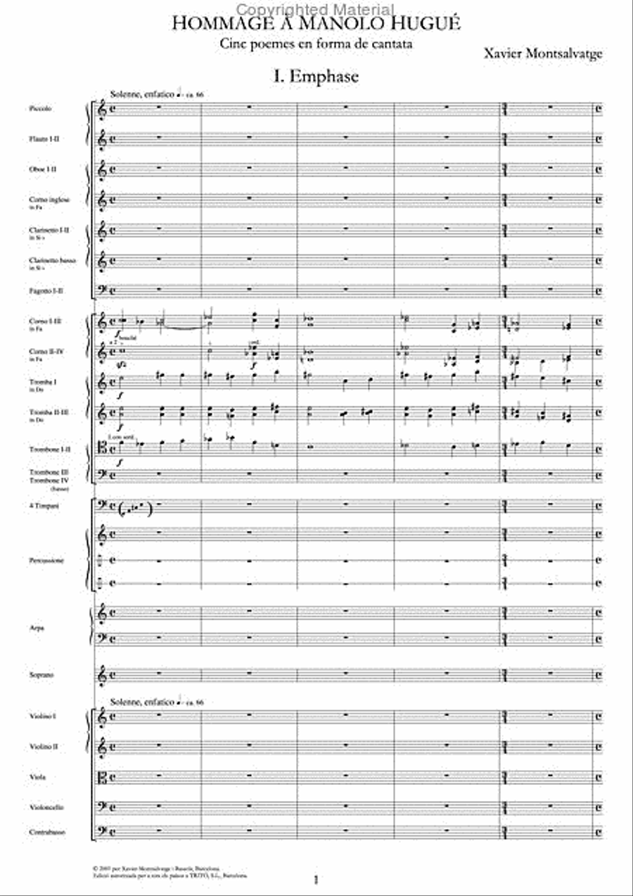 Hommage a Manolo Hugué Soprano Voice scores gallery preview page 2