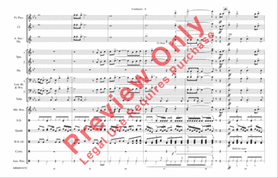 Gonna Fly Now (Theme from Rocky) Marching Band scores gallery preview page 9