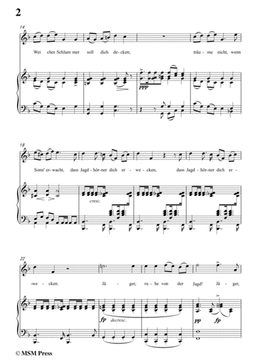Schubert-Ellens Gesang II,Op.52 No.2,in F Major,for Voice&Piano image number null